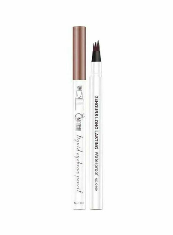 QIANXIU 4 Head 24 Hours Long Lasting Waterproof Liquid Eyebrow Pencil Light Brown