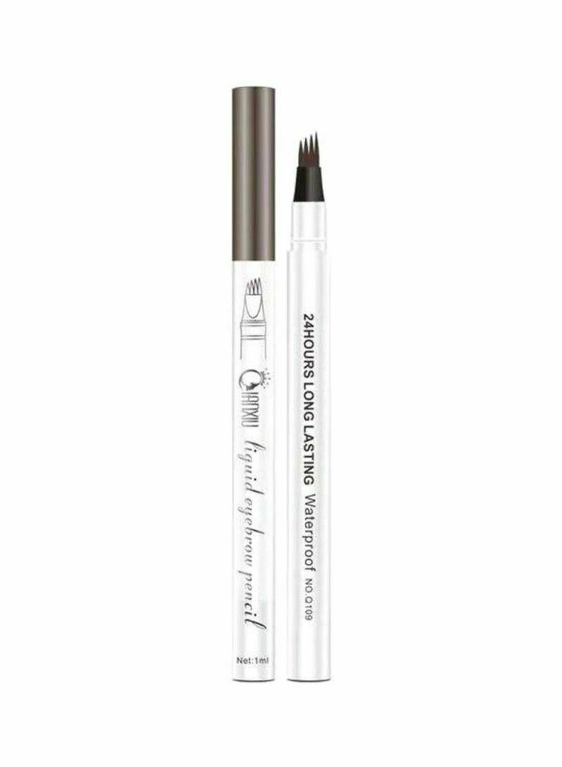 QIANXIU 4 Head 24 Hours Long Lasting Waterproof Liquid Eyebrow Pencil Brown