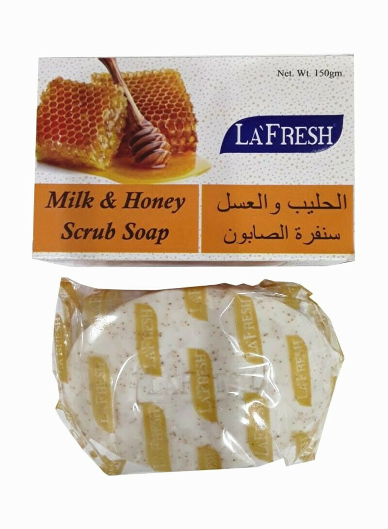 LAFRESH Milk And Honey Scrub Soap 150g