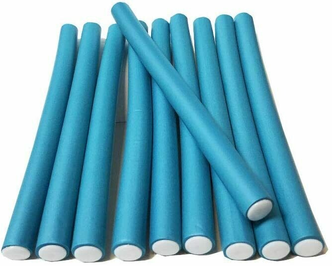 10 Pcs Hair Curlers Roll Stick Soft Sponge Hair Curling Roller(Blue)