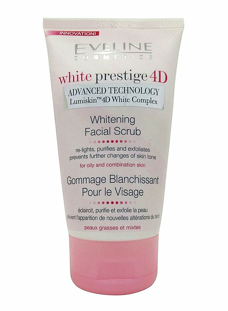 Eveline 4D Prestige Whitening Facial Scrub 150ml