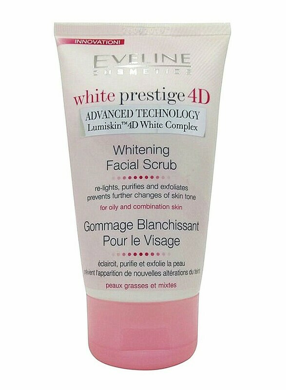 Eveline 4D Prestige Whitening Facial Scrub 150ml