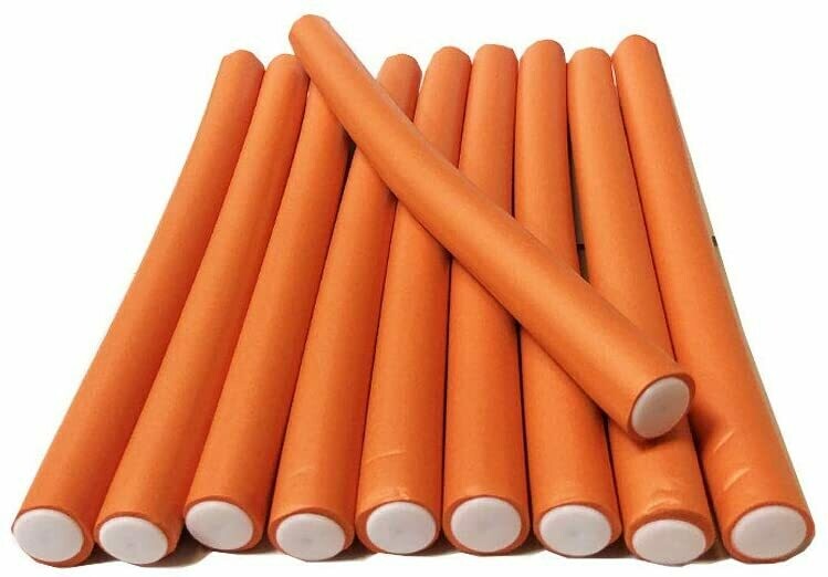 10 Pcs Hair Curlers Roll Stick Soft Sponge Hair Curling Roller(Orange)
