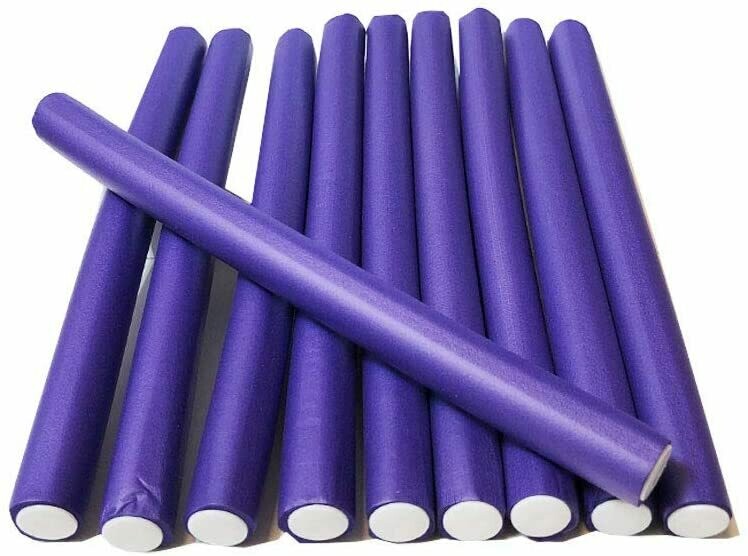 10 Pcs Hair Curlers Roll Stick Soft Sponge Hair Curling Roller(Purple)