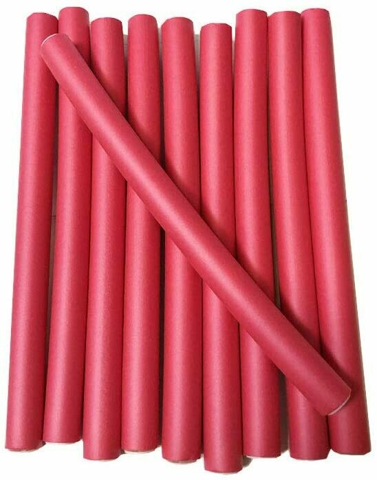 10 Pcs Hair Curlers Roll Stick Soft Sponge Hair Curling Roller(Red)