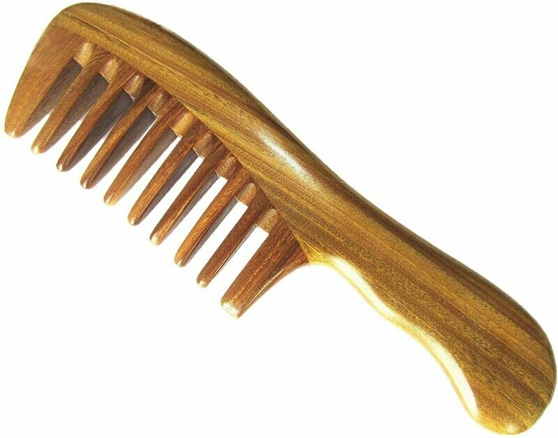 Anti-Static Sandalwood Scent Wooden Comb Brown