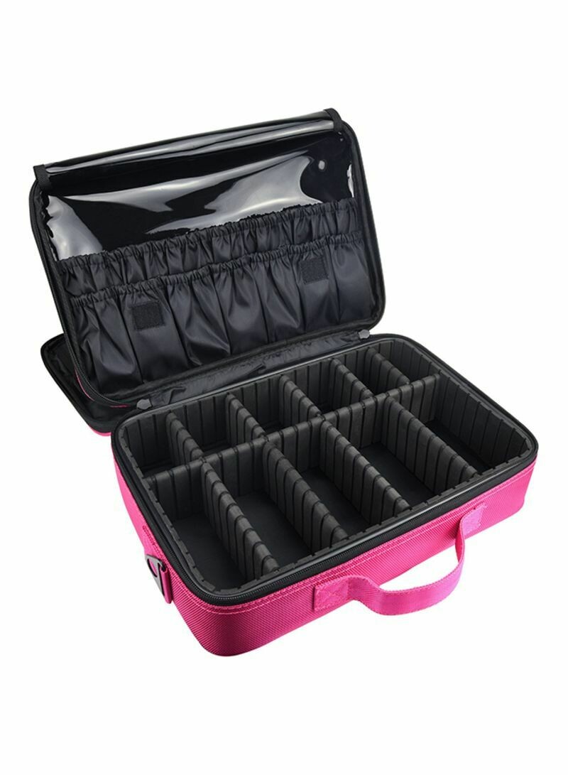 Makeup Brushes And Cosmetics Travel Organizers Pink