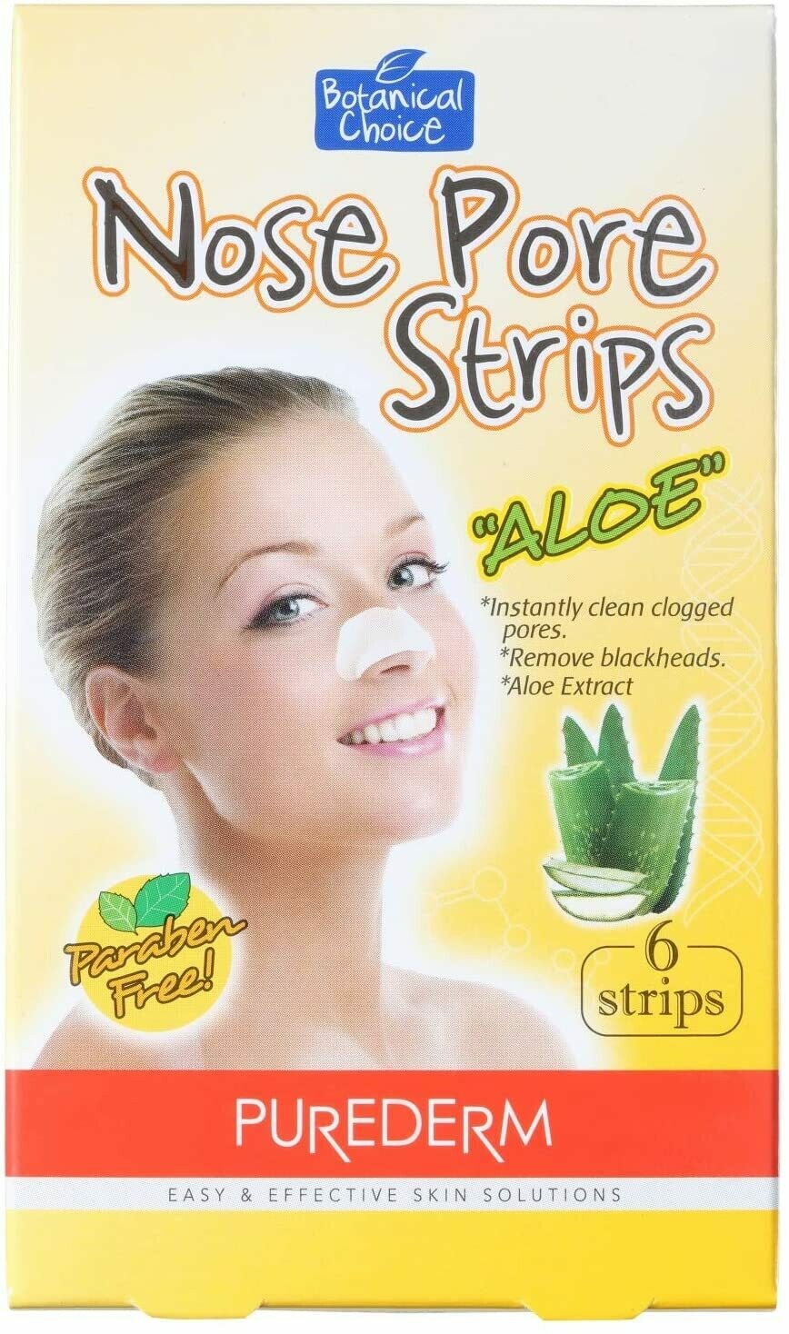 Purederm Aloe Botanical Choice Nose Pore Strips - 6 Strips