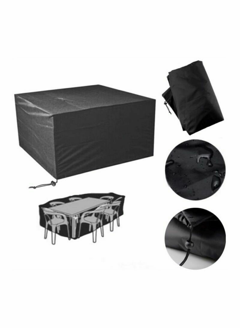Patio Garden Furniture Cover Black 242X162X100centimeter