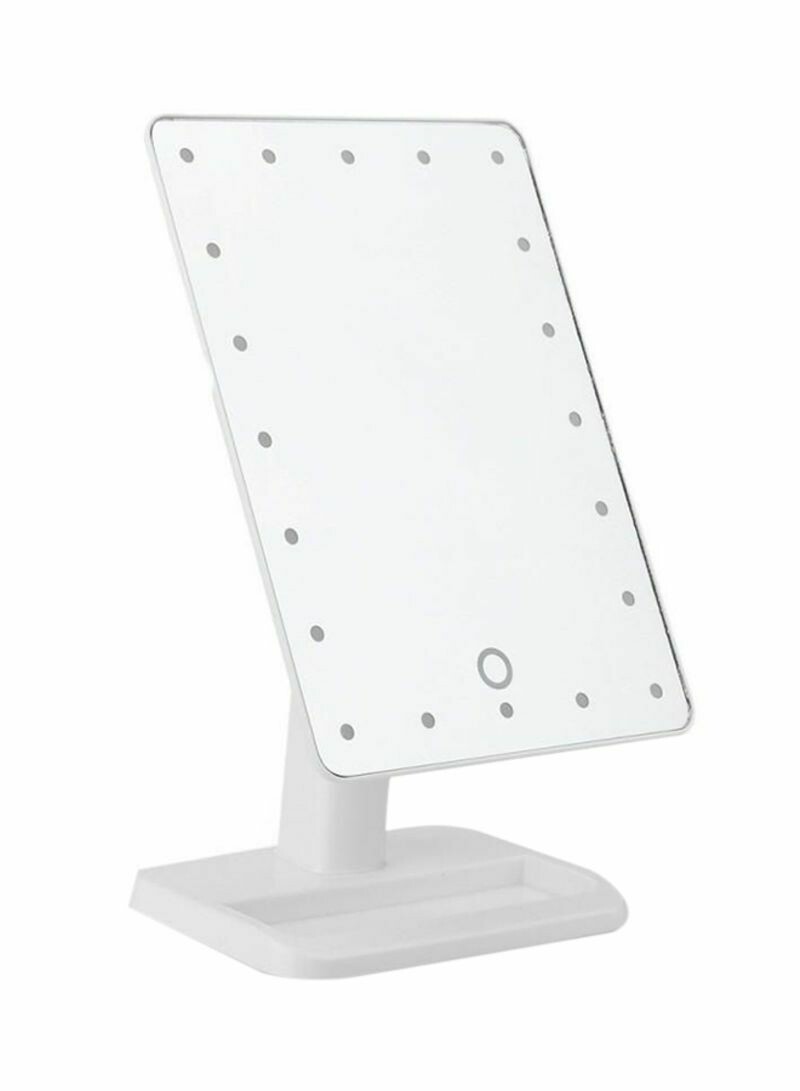 Portable Tabletop Makeup Mirror White