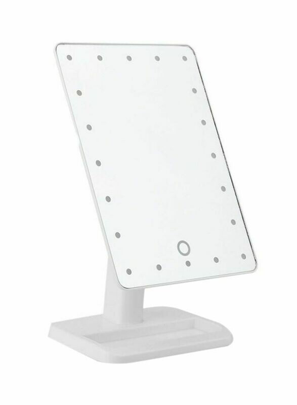 Portable Tabletop Makeup Mirror White