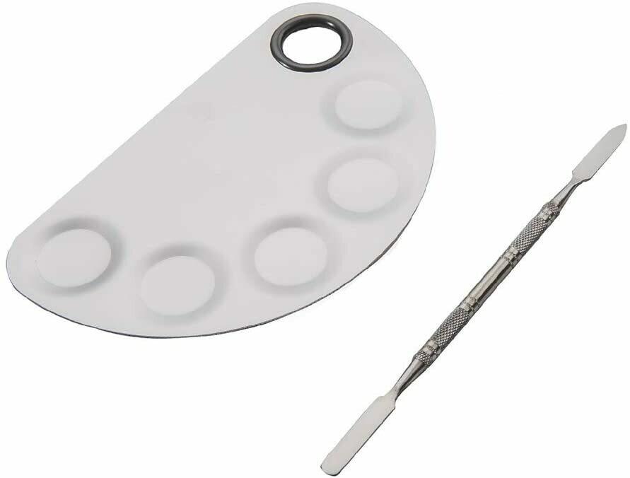 Makeup Mixing Palette With Spatula Silver