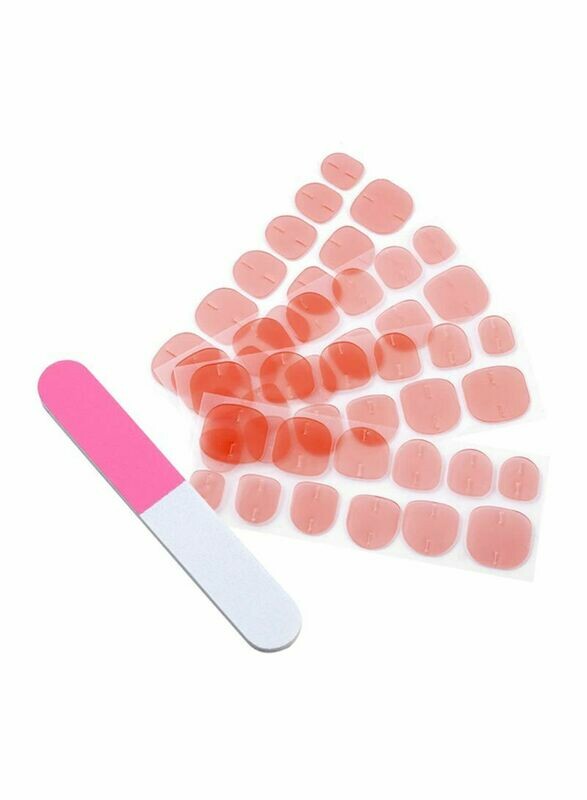 2-Sheet Double-Sided Transparent Nail Glue Sticker Set Multicolour