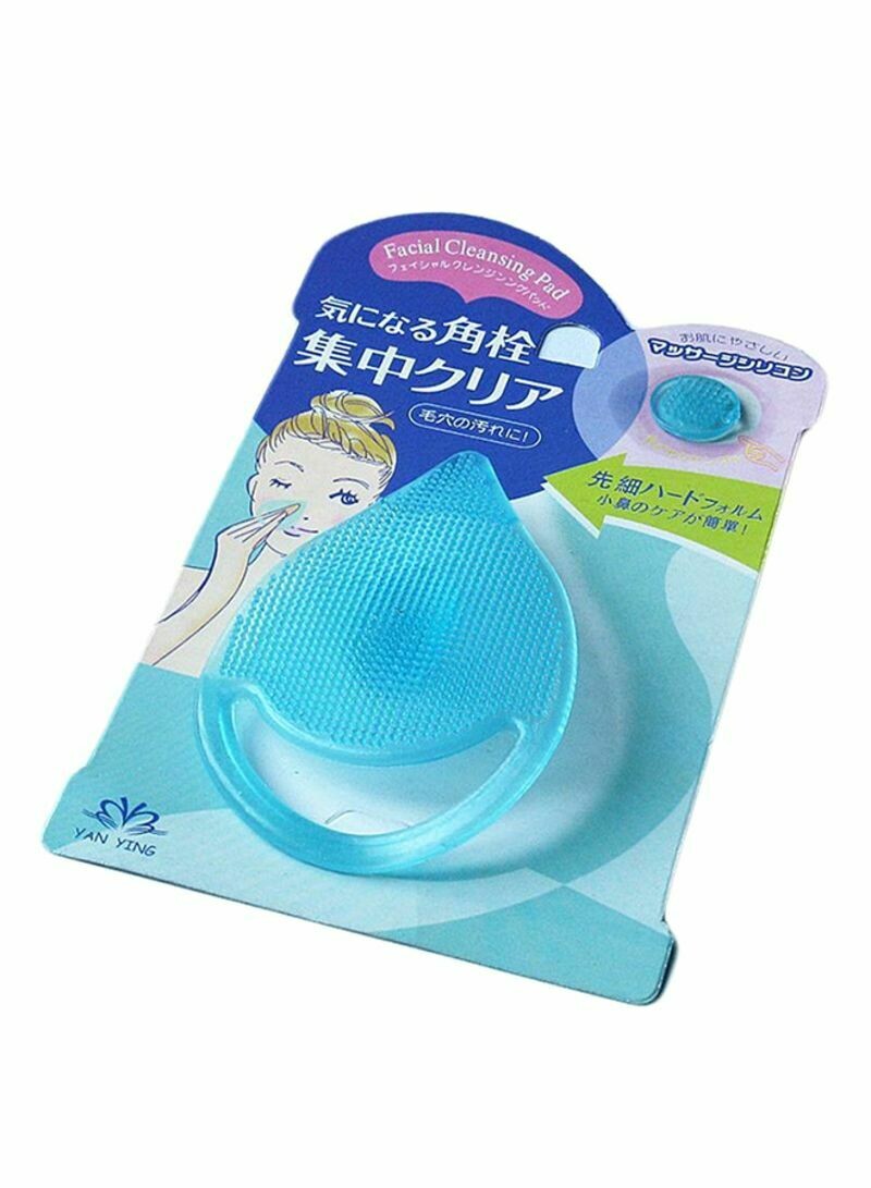 Facial Skin Care Cleansing Soft Pad Blue 8.5 x 6centimeter