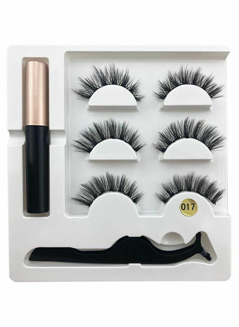 Magnetic False Eyelashes Set Black
