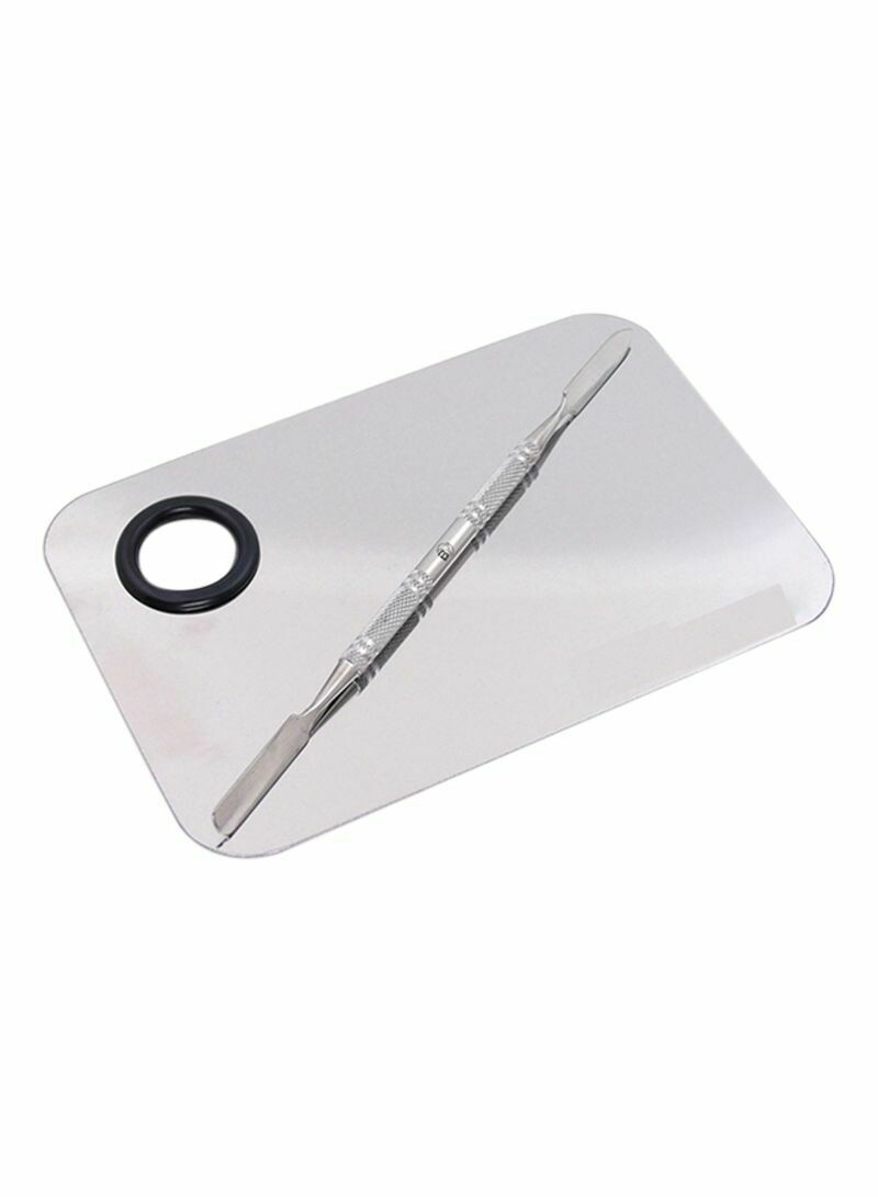 Makeup Mixing Palette With Spatula Silver