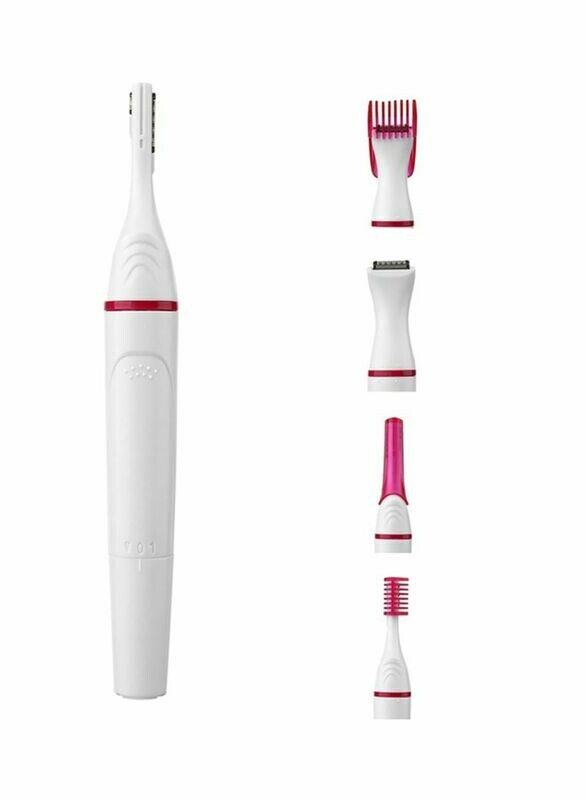 5 In 1 Electric Eyebrow Razor White/Pink