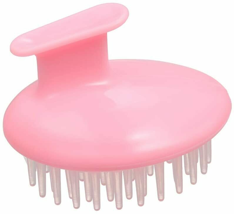 Silicone Head Body Shampoo Scalp Massage Brush Pink