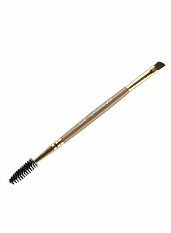 Double Headed Eye Makeup Brush Brown/Gold