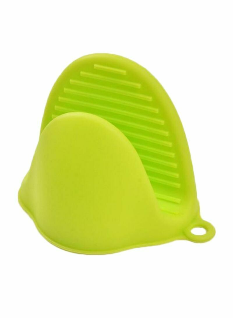 Heat Resistant Silicone Oven Glove Short Finger Green