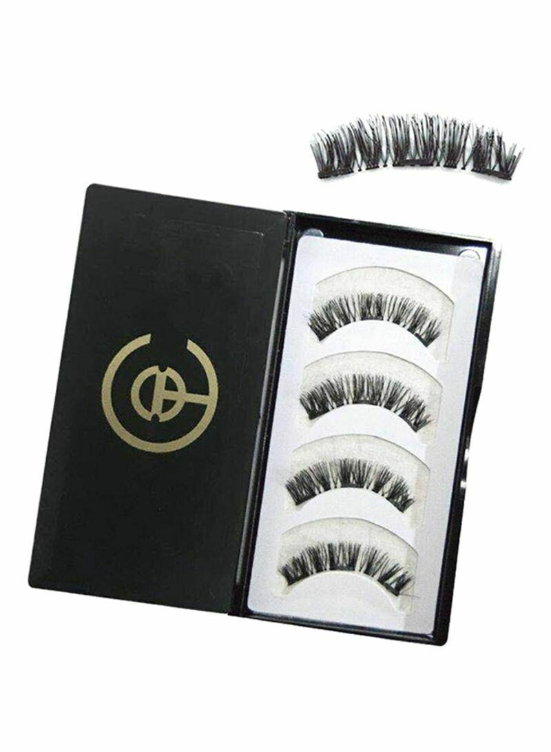 4-Piece Magnetic Eyelashes Set 108 Black