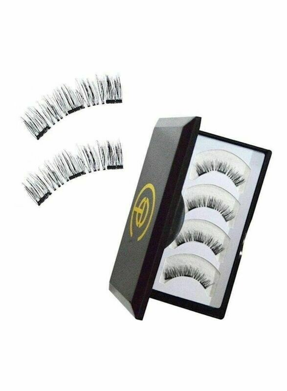 4-Piece Magnet False Eyelashes Black