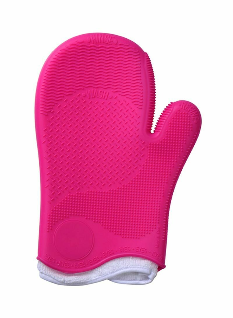 Brush Cleaner Glove Pink