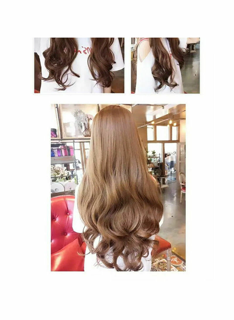 Fake Curly Hair Brown 135cm