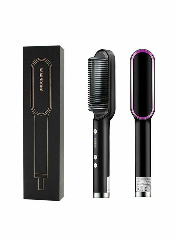 Hair Straightening Comb Black 180g
