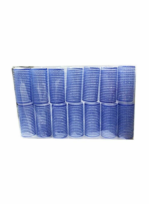 14 Piece Self Grip Hair Roller Curler Set Blue 28millimeter