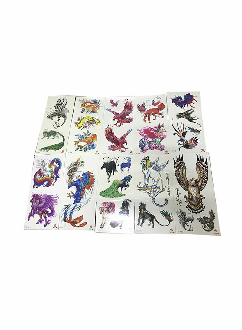 Temporary Tattoos Stickers Multicolour