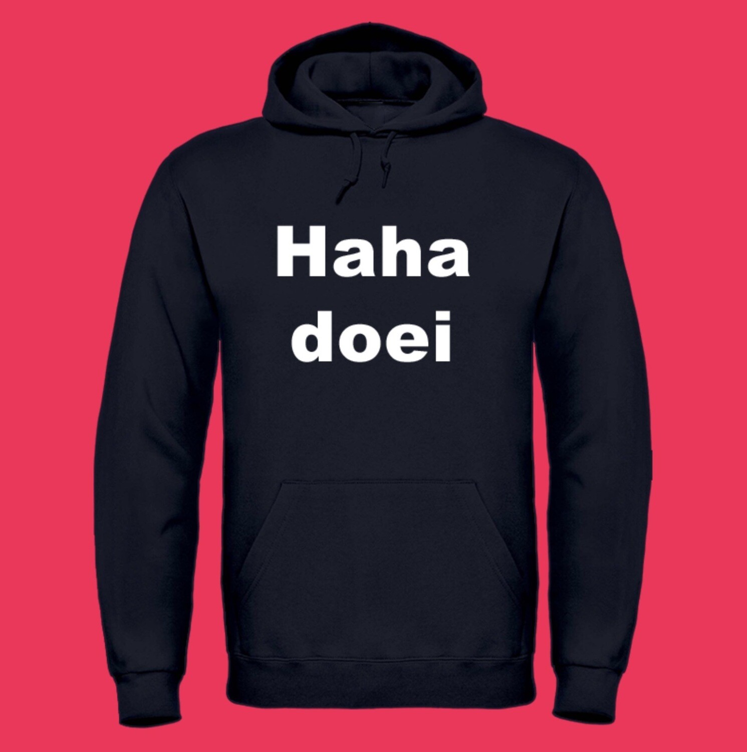 Haha doei (zwart)