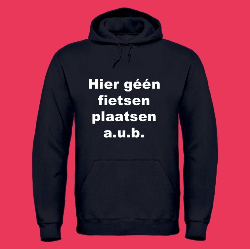 Hier geen fietsen plaatsen a.u.b.