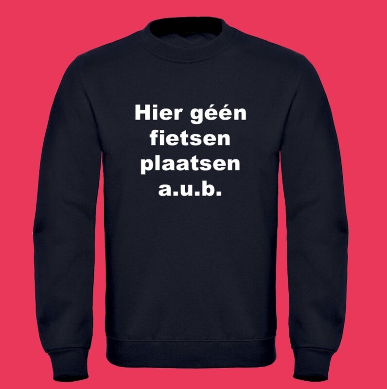 Hier géén fietsen plaatsen a.u.b.