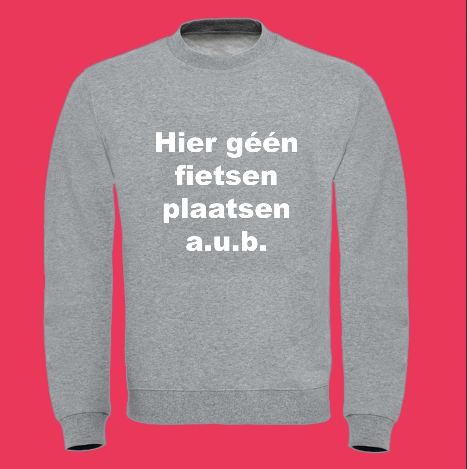Hier géén fietsen plaatsen a.u.b. (grijs)