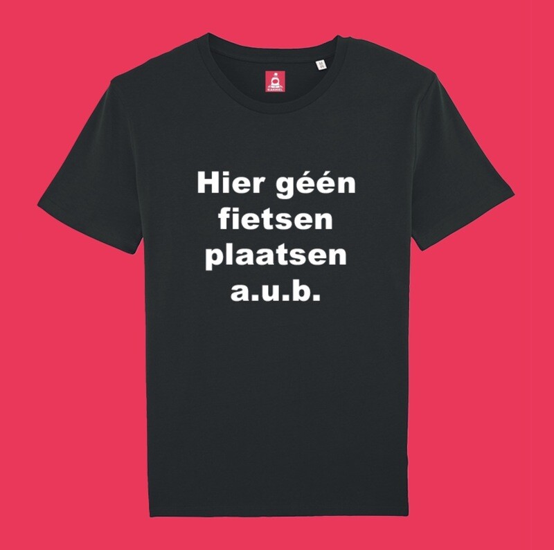 Hier geen fietsen plaatsen a.u.b.
