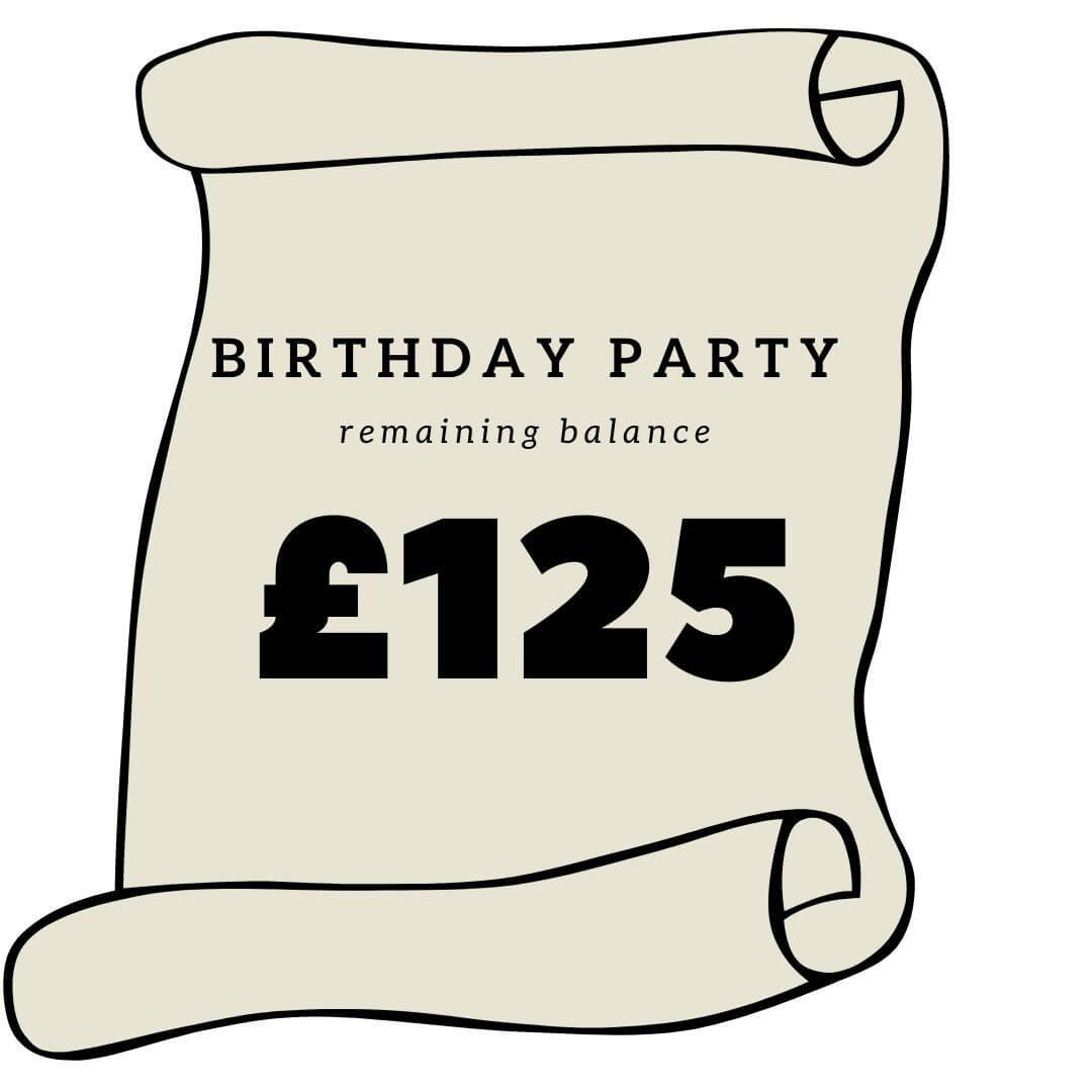 Remaining (45 minute) Party Balance
