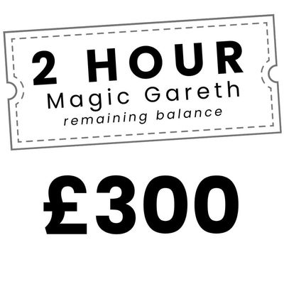 £300 Remaining (two hour) Party Balance