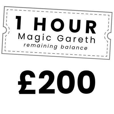 £200 Remaining (one hour) Party Balance