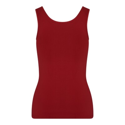 (07-128) Dames hemd Elegance donkerrood M