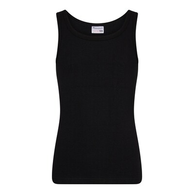 (10-120) Jongens singlet Comfort feeling zwart 158/164