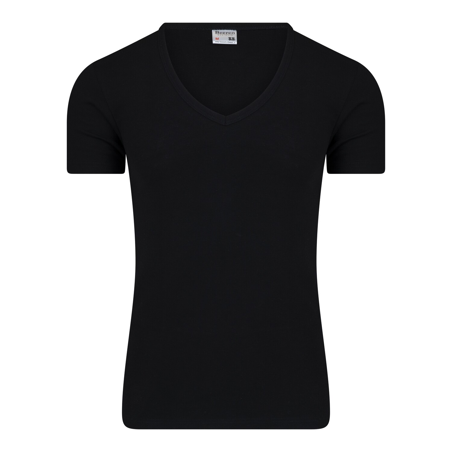 (11-118) Heren T-shirt diepe V-hals M3000 zwart XXL