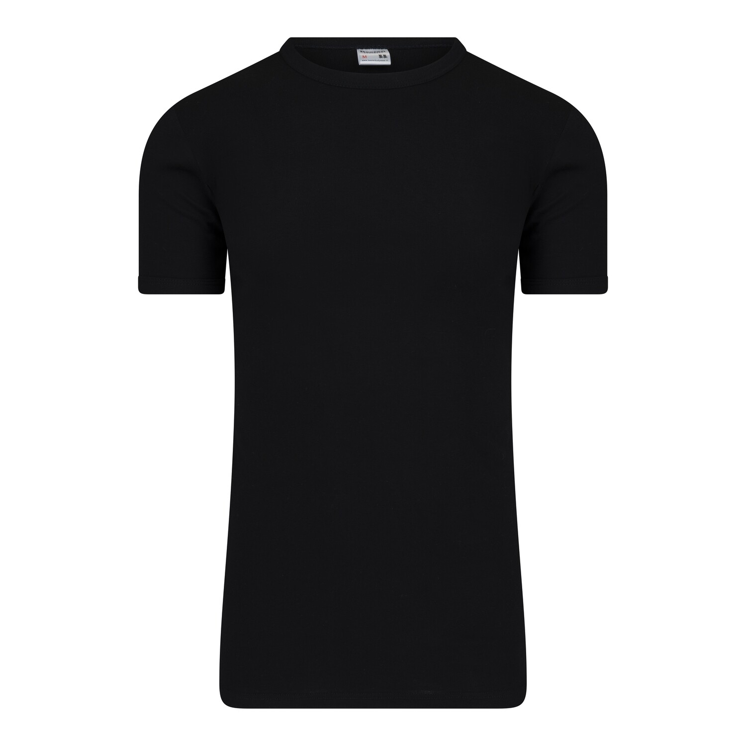 (11-140) Heren T-shirt V-hals extra lang zwart XXL