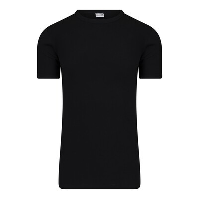 (11-140) Heren T-shirt V-hals extra lang zwart XXL
