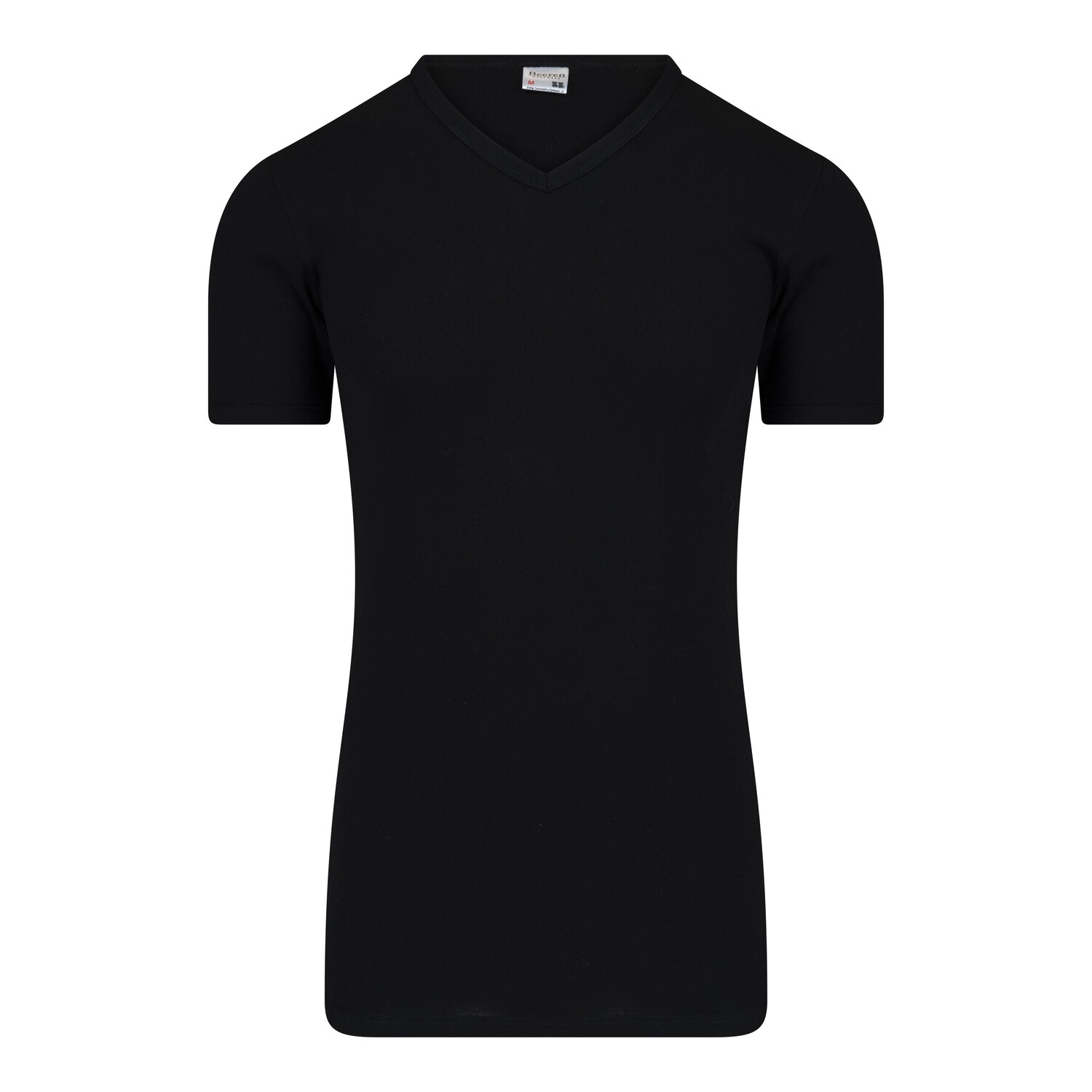 (11-137) Heren T-shirt R-hals M3000 extra lang zwart M