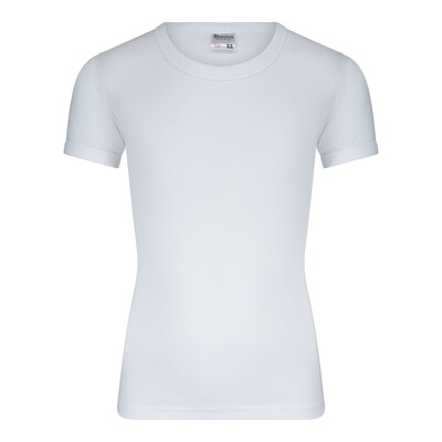 (13-186) Jongens T-shirt korte mouw M3000 wit 128