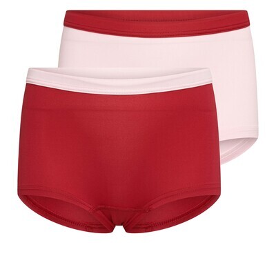 (21-171) Meisjes boxershort Mix and Match 2-Pack rose/rood 158/164