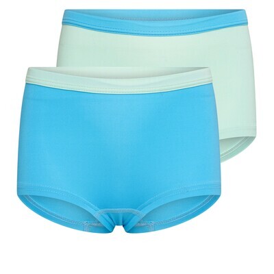 (21-171) Meisjes boxershort Mix and Match 2-Pack turquoise/mint 134/140
