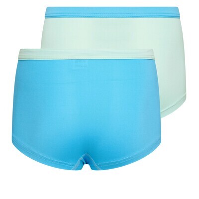 (21-171) Meisjes boxershort Mix and Match 2-Pack turquoise/mint 170/176