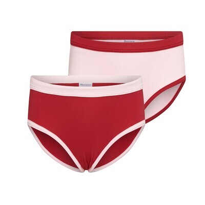 (03-233) Meisjes slip Mix and Match 2-Pack rose/rood 170/176